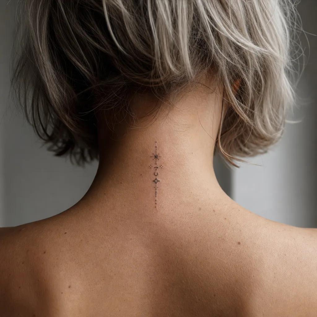 nape-tattoo patchwork micro symbols
