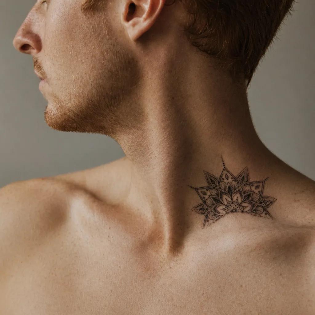 neck-tattoo mini mandala