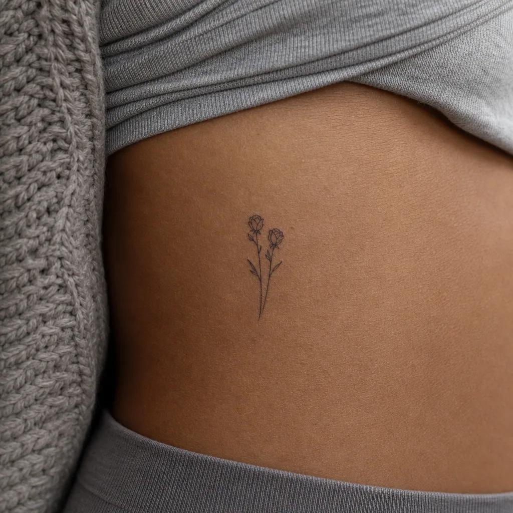 parents-tattoo two dates fine line