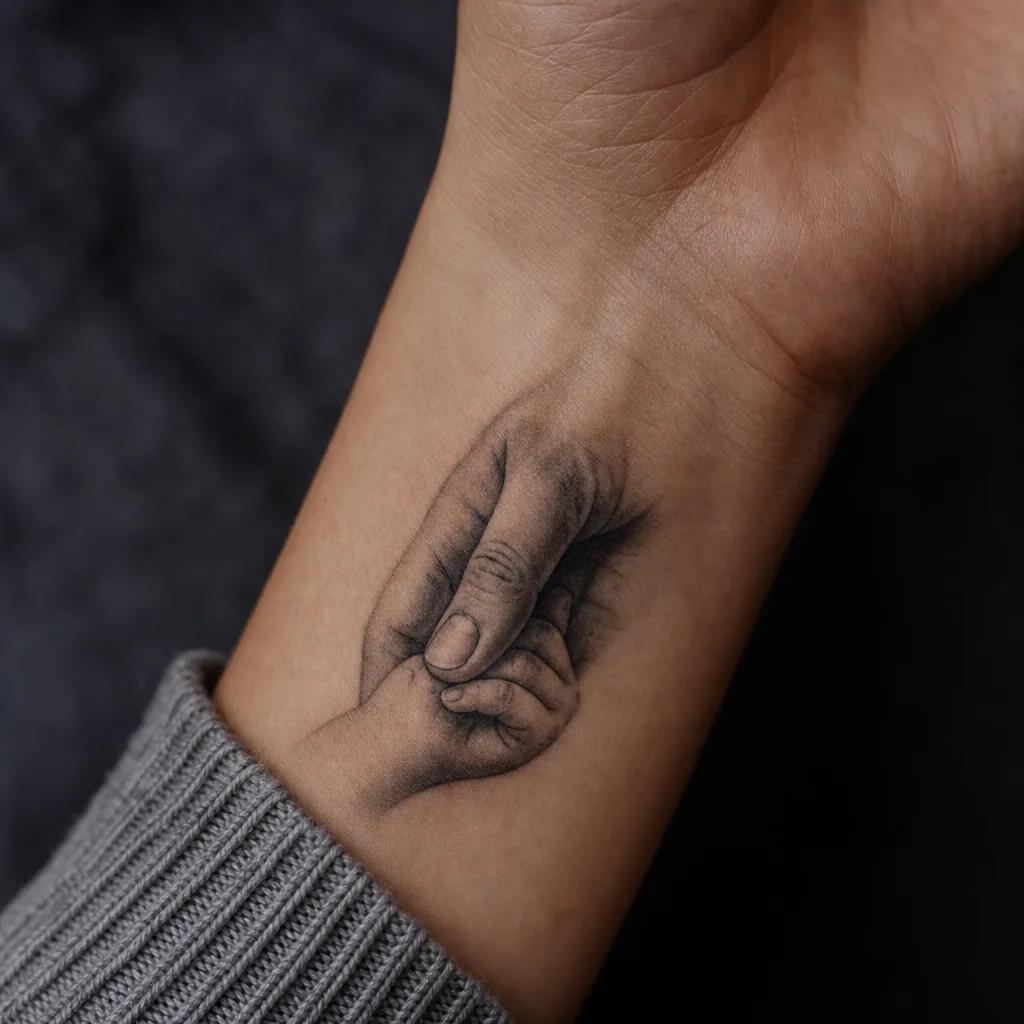 parents-tattoo realistic hands