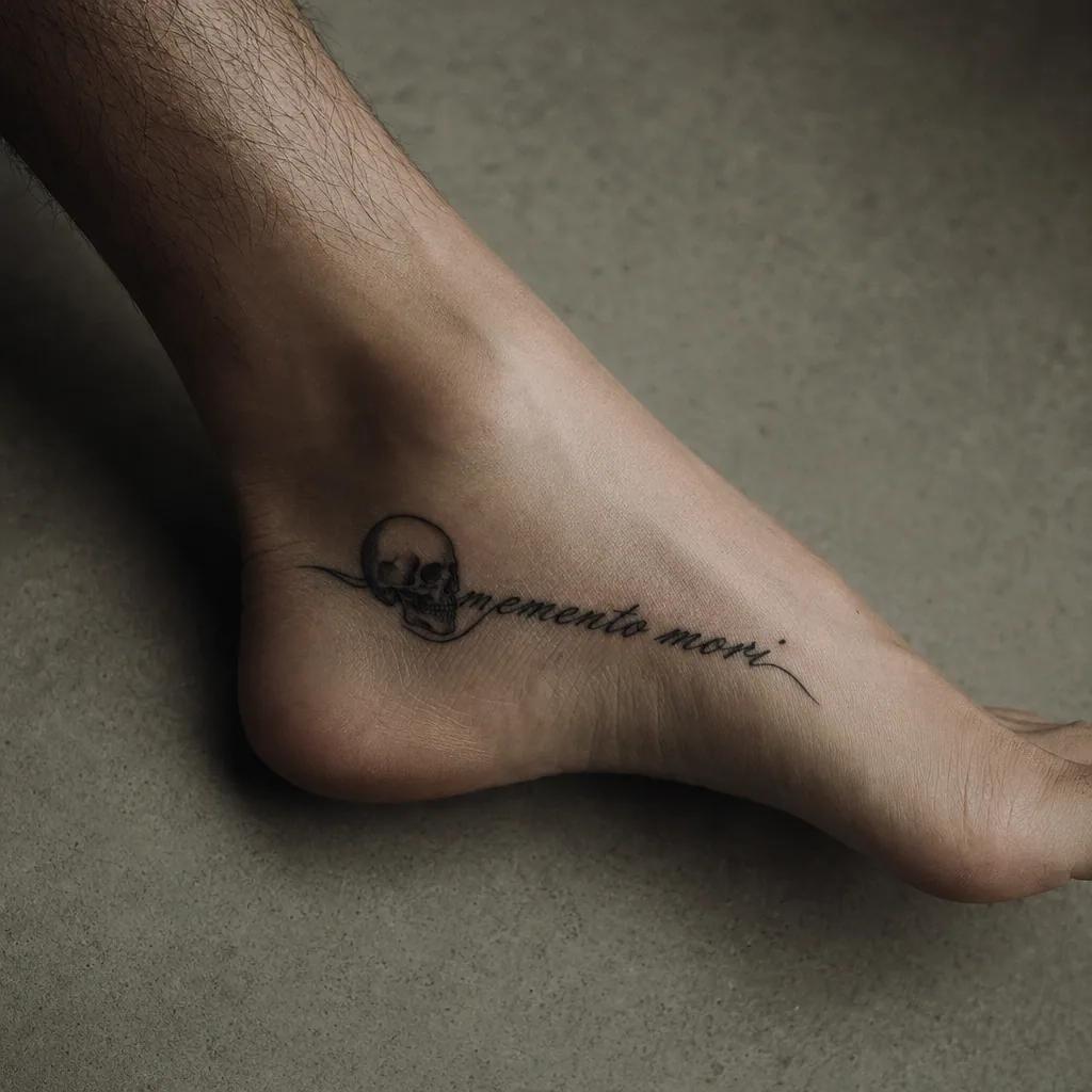 idée tatouage phrase phrase et crâne