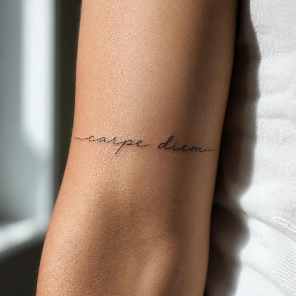 quote-tattoo minimalist carpe diem