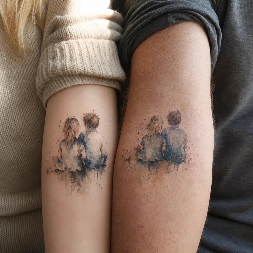 siblings-tattoo flash patchwork