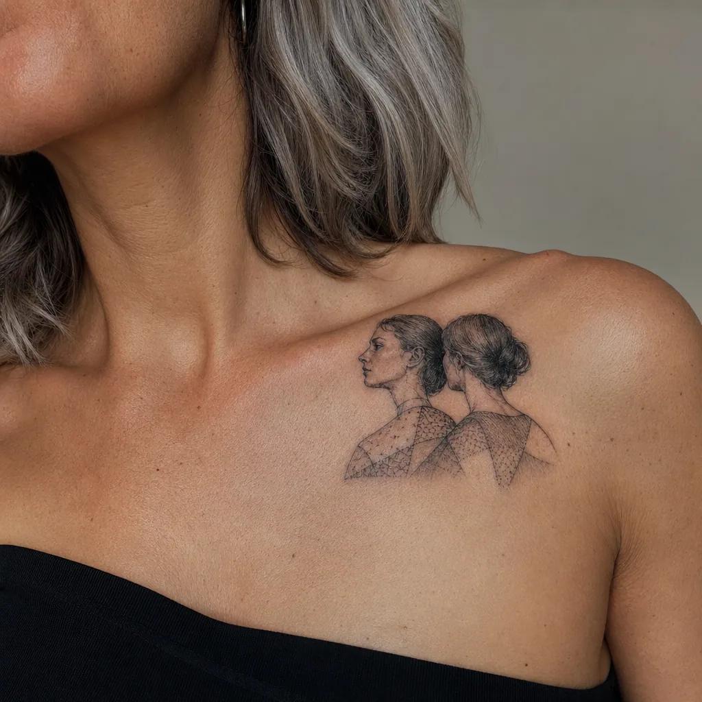 idée tatouage sœurs patchwork best sisters