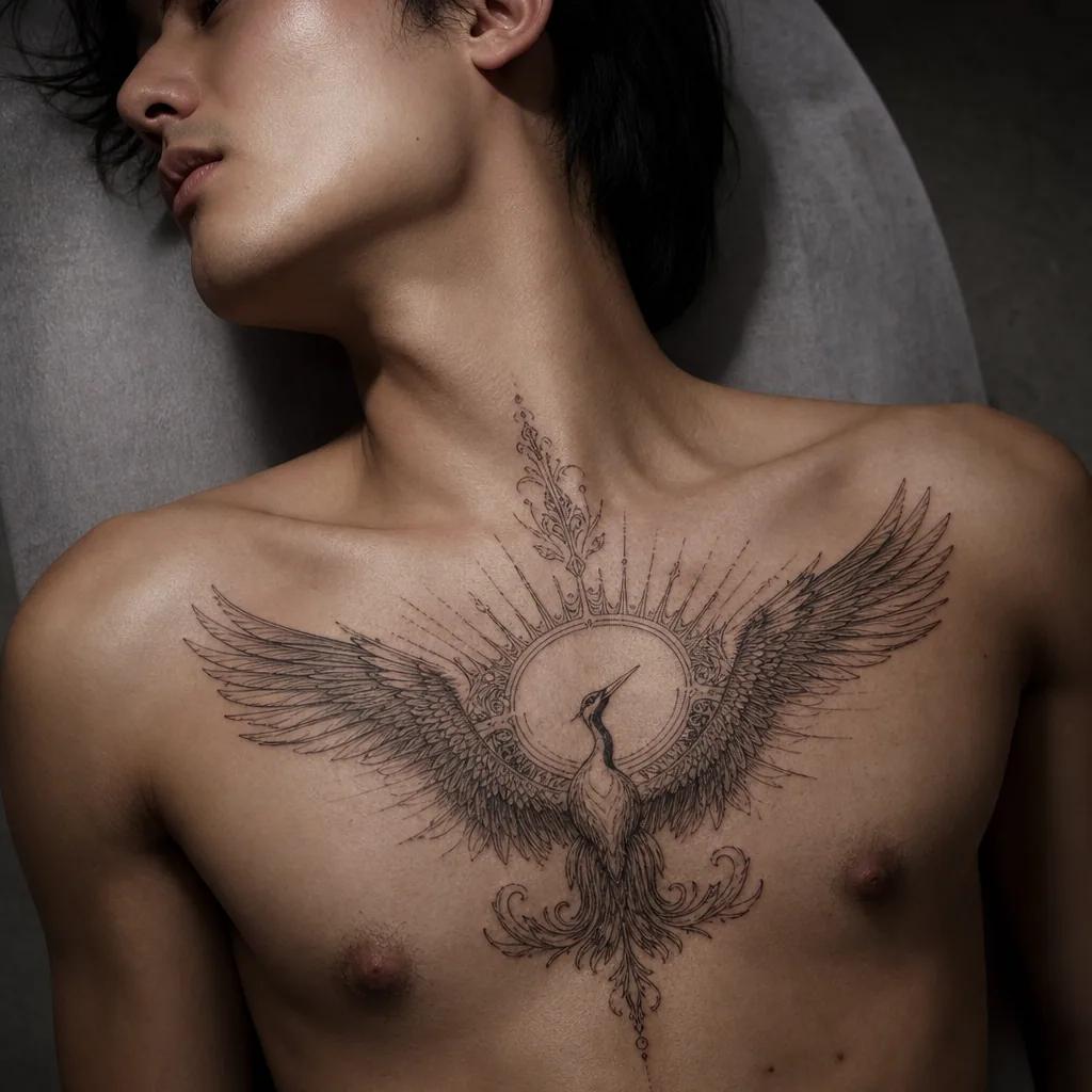 idée tatouage soleil crane solaire ornemental