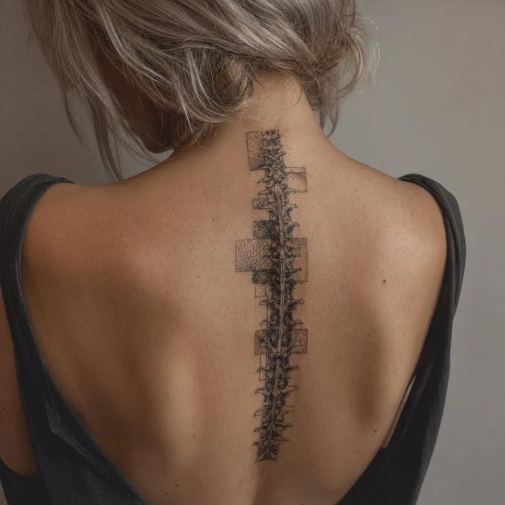 spine-tattoo back flash patchwork
