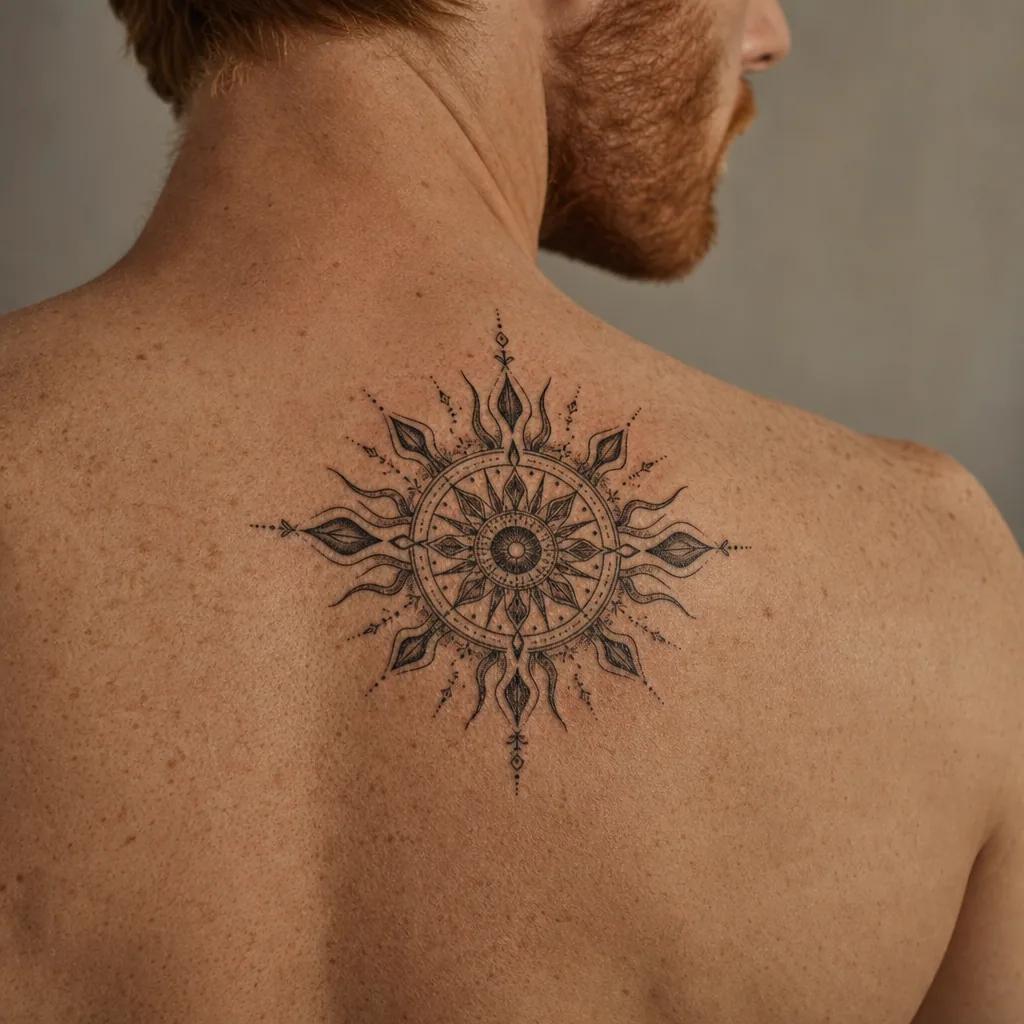 sun-tattoo ornamental sun mandala