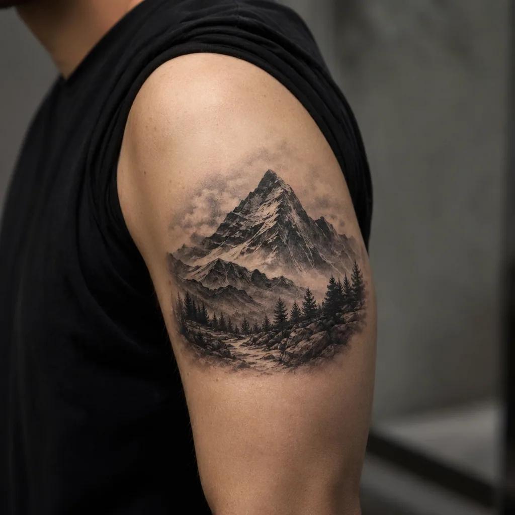 travel-tattoo blackwork compass