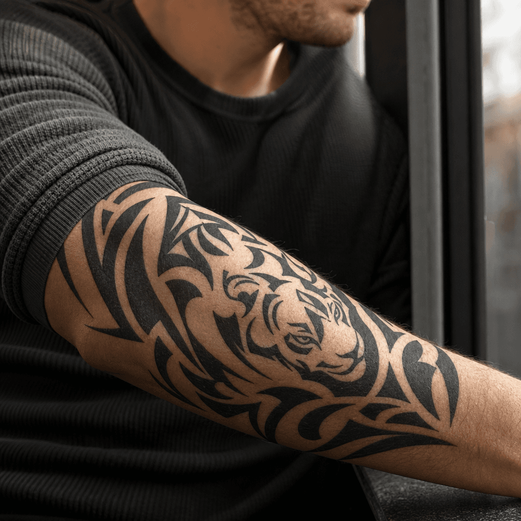 tribal-tattoo powerful animal tribal