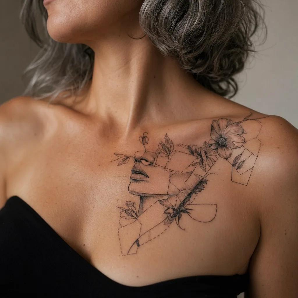 women-tattoo feminine flash patchwork