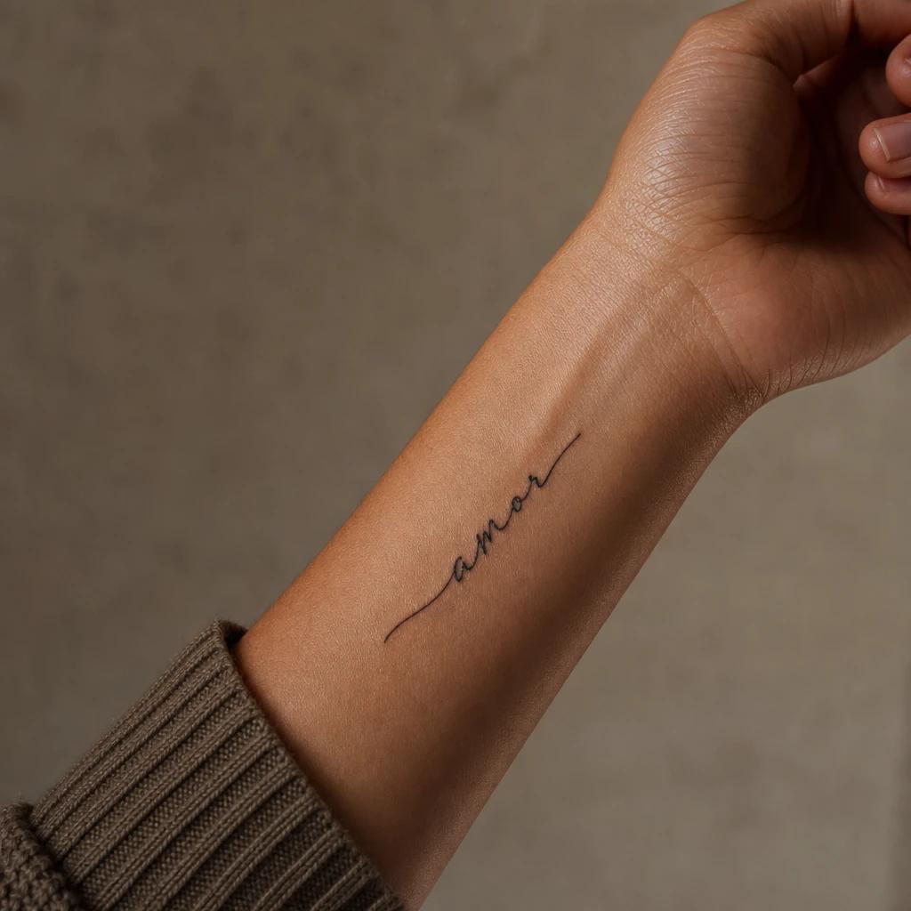 women's wrist tattoo idea, photo on skin