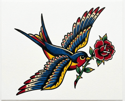 heart tattoo in traditional style