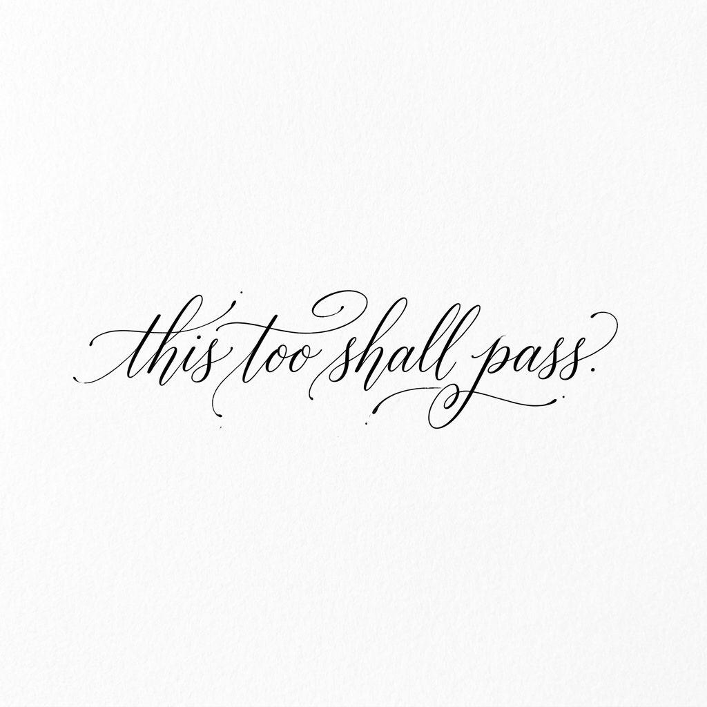 women's forearm tattoo handwritten quote, design on white background