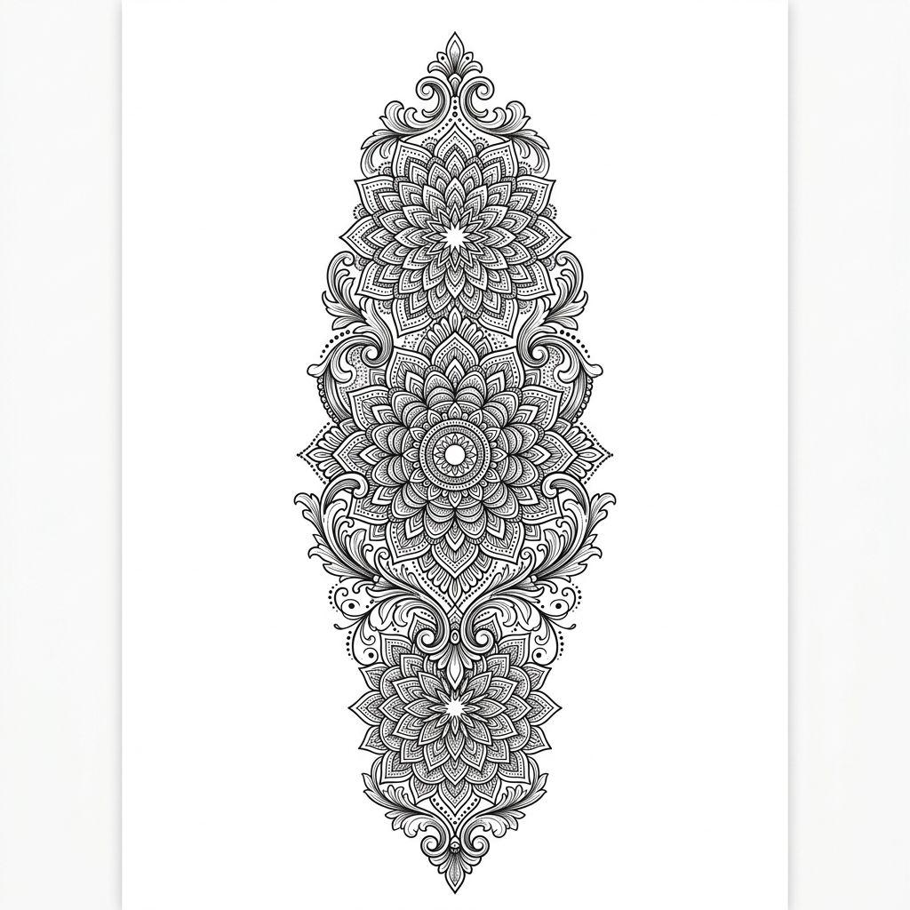 idée tatouage bras homme mandala arm sleeve