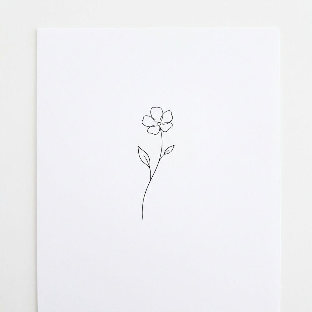 women's ankle tattoo small ankle flower, design on white background