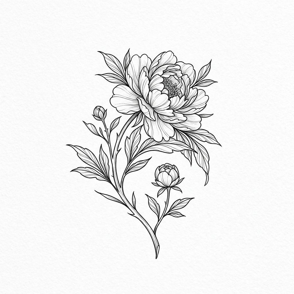 mother and daughter-tattoo flower of mother and daughter