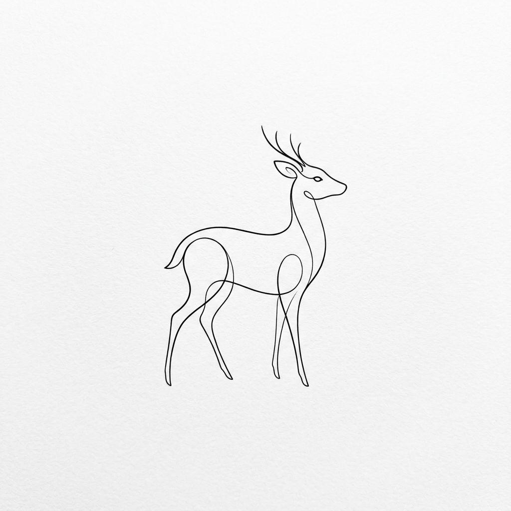 idée tatouage minimaliste minimaliste single-line animal