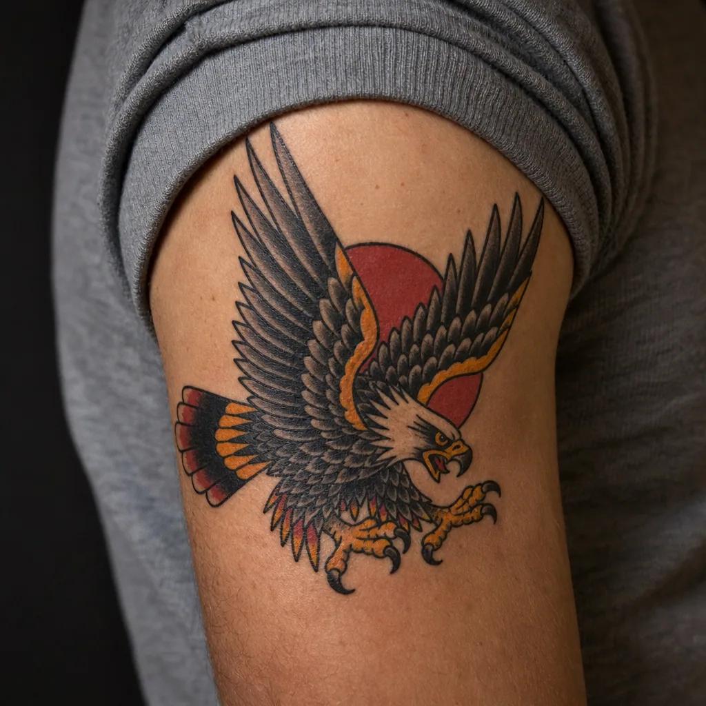 men's arm tattoo masculine ornamental skull, realistic photo on skin
