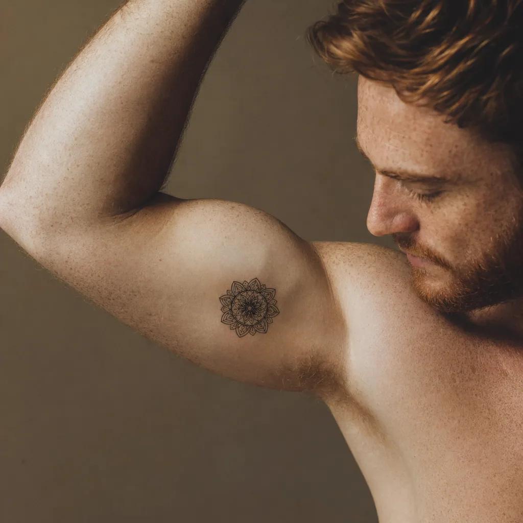 idée tatouage discret homme petit mandala