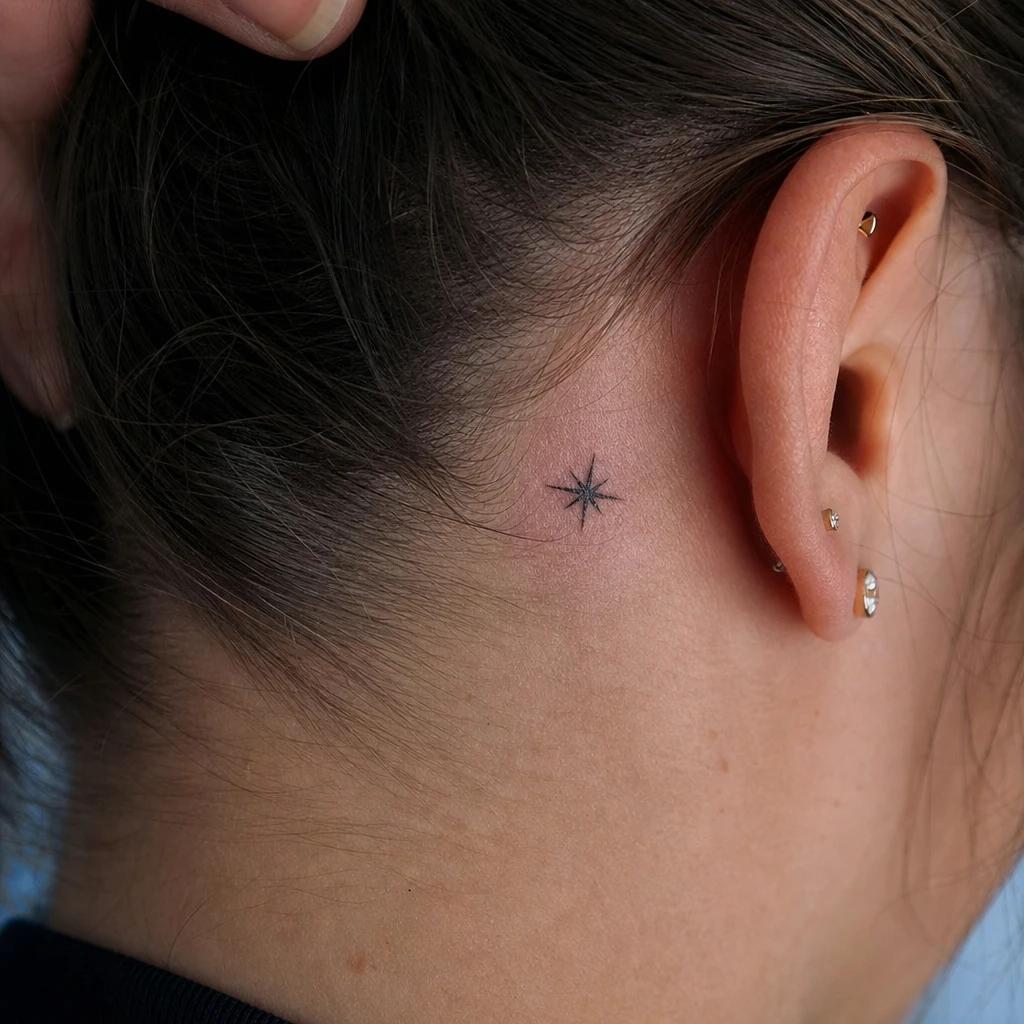 Small star behind the ear