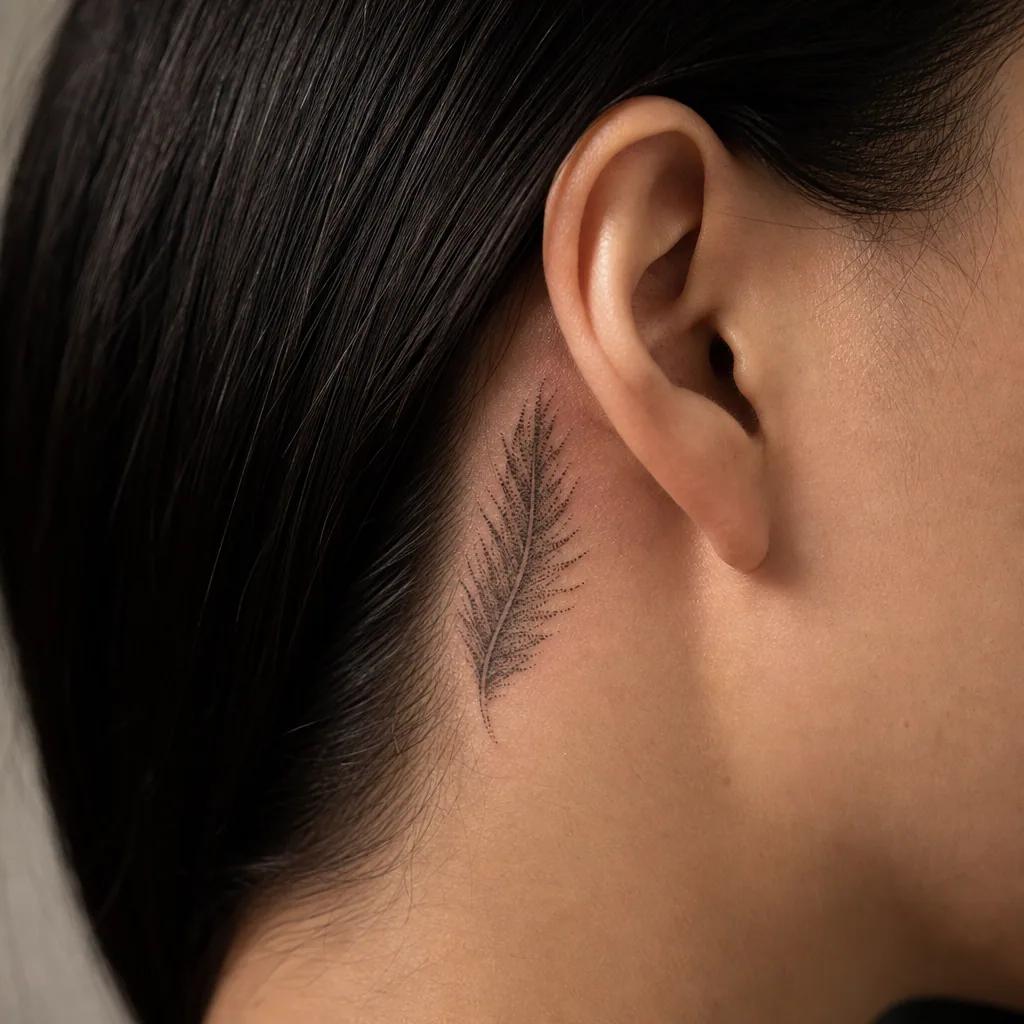 feather-tattoo dotwork stippling feather