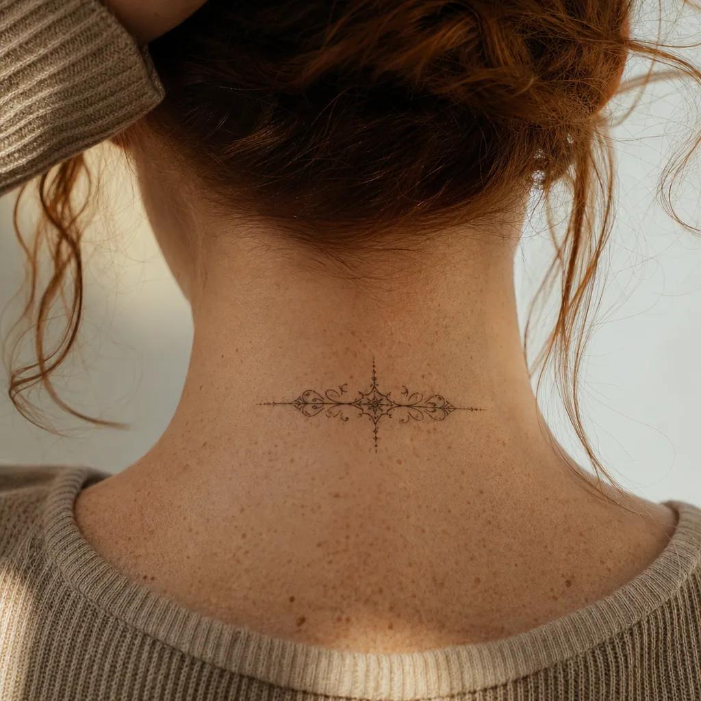 idée tatouage femme discret bijou ornemental fin