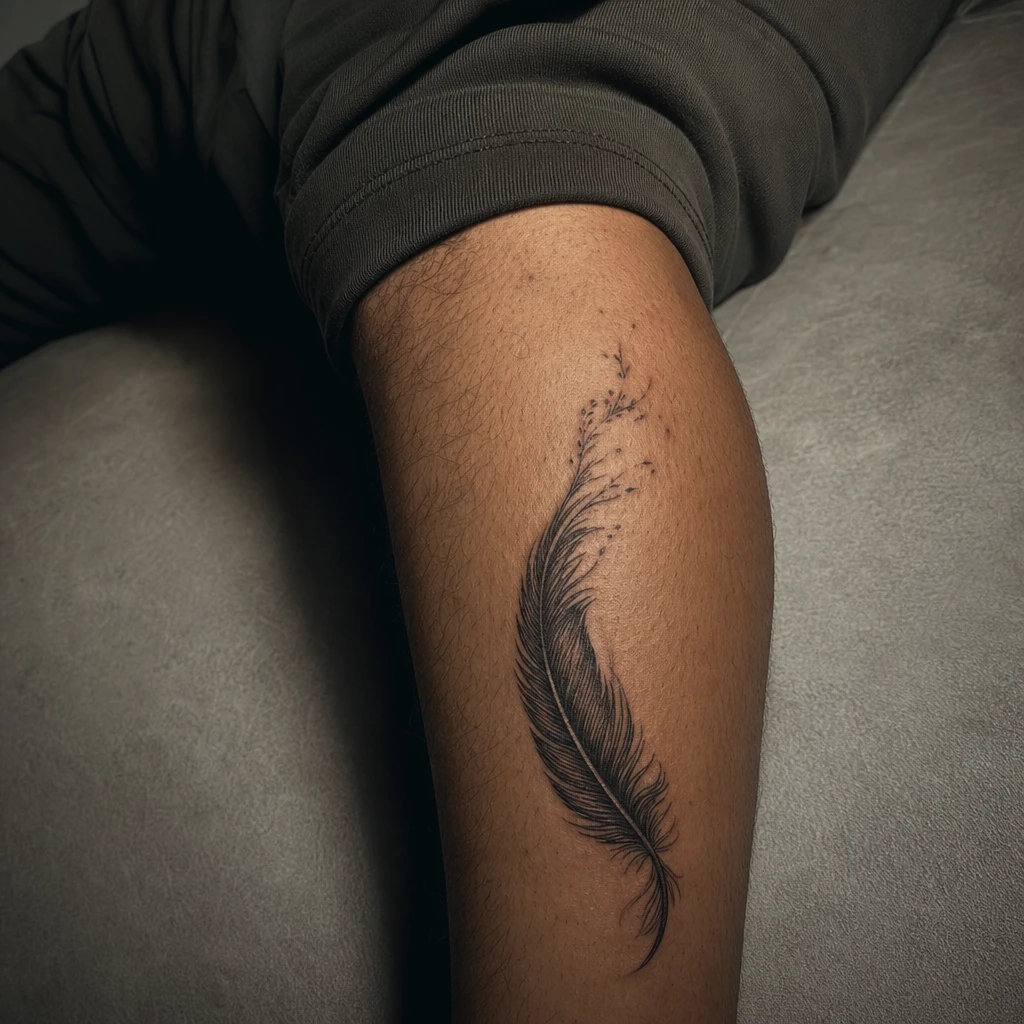 Plume d ange qui tombe