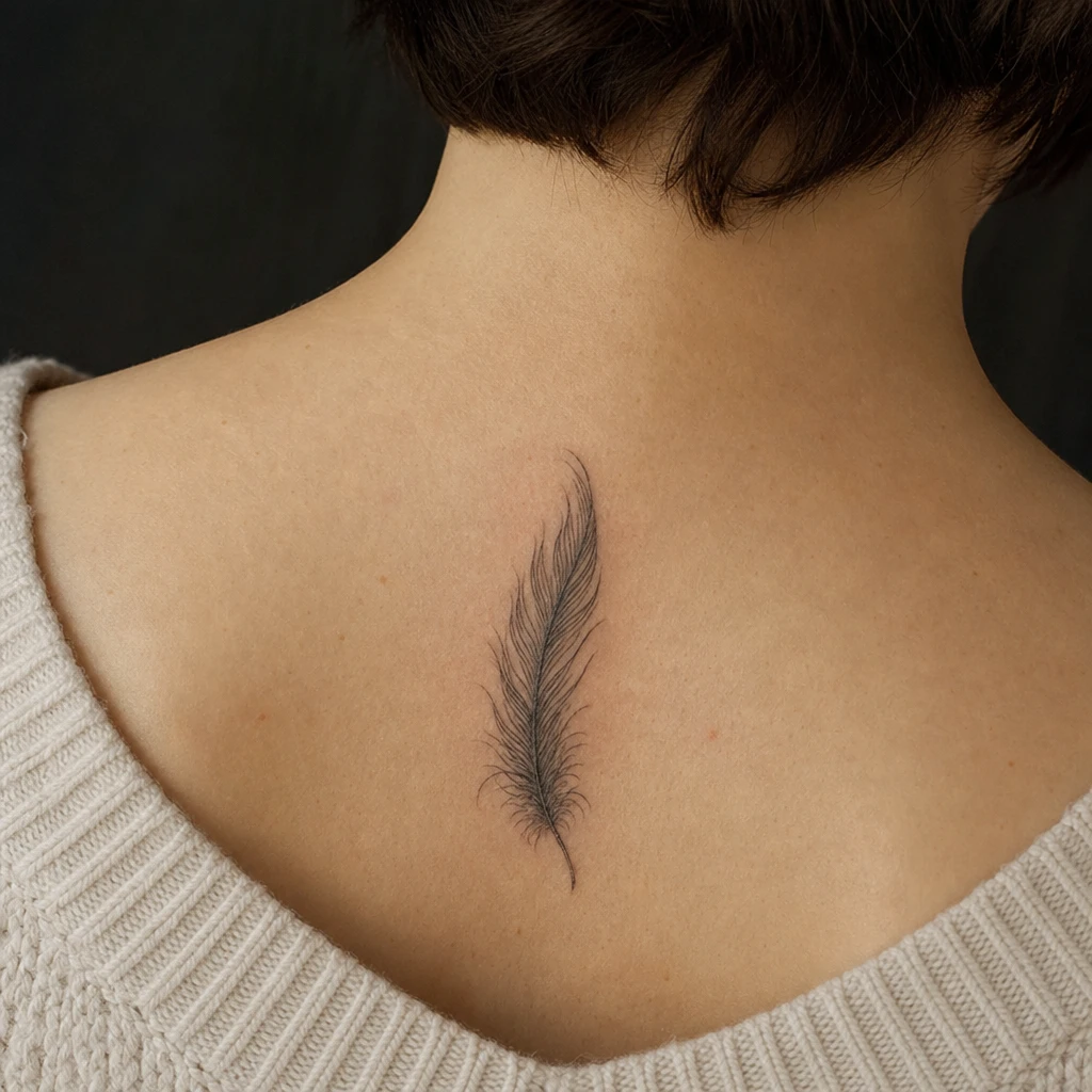 Plume d ange qui tombe