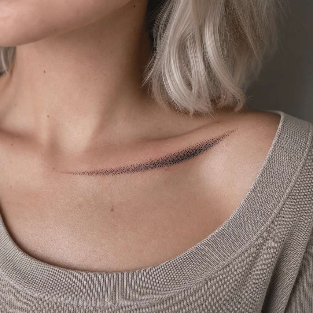 Dotwork degrade claviculaire