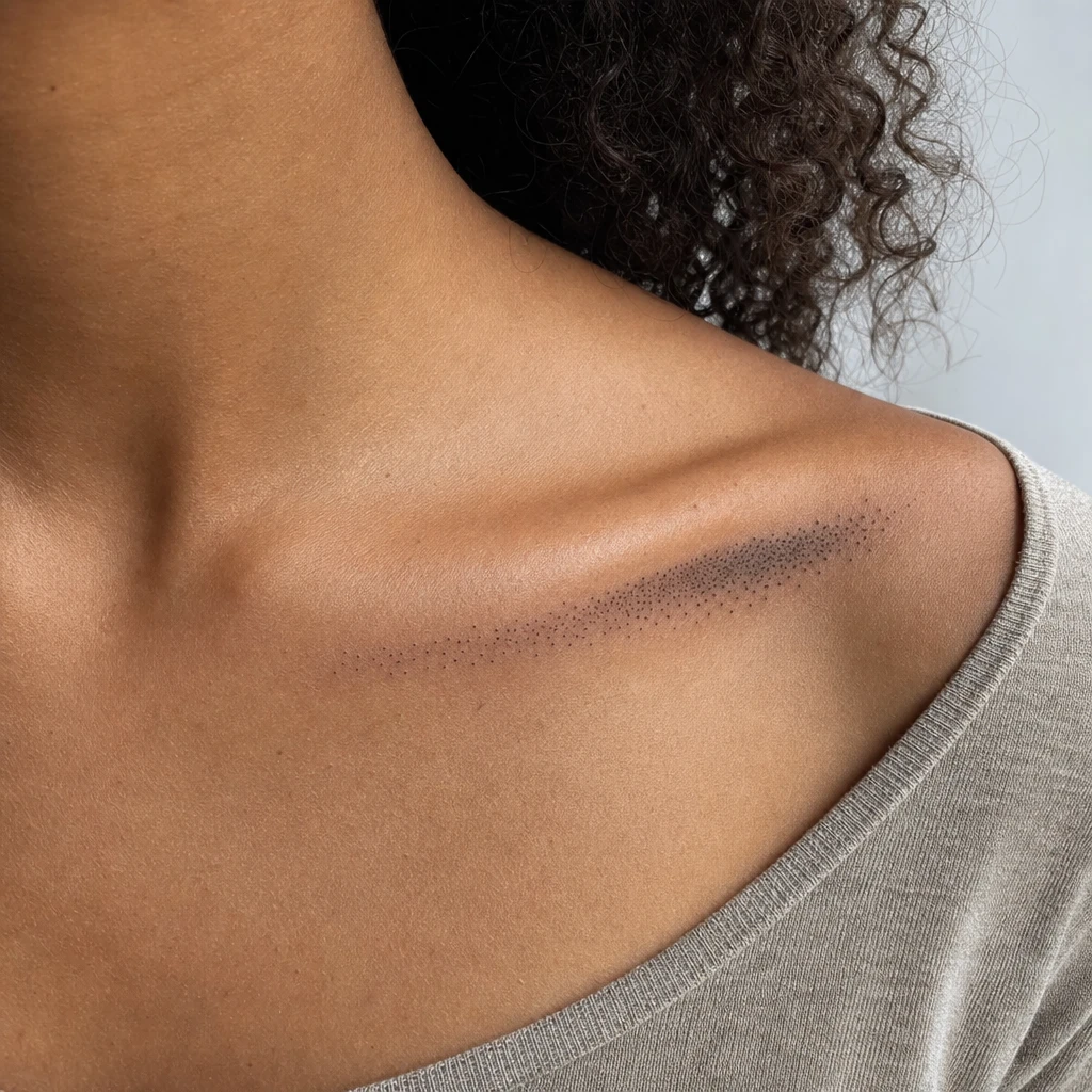 Dotwork degrade claviculaire