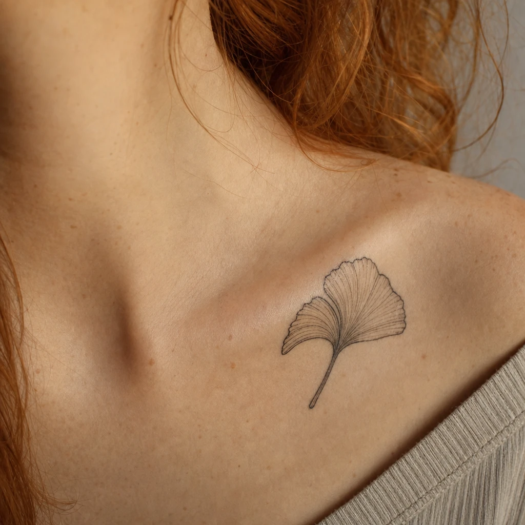 Feuille de gingko japonisante