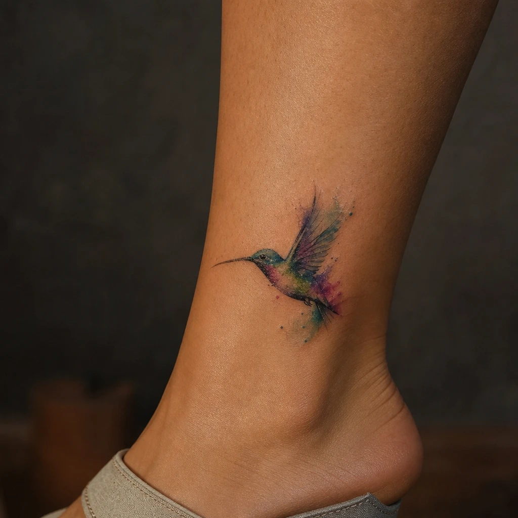 Colibri aquarelle