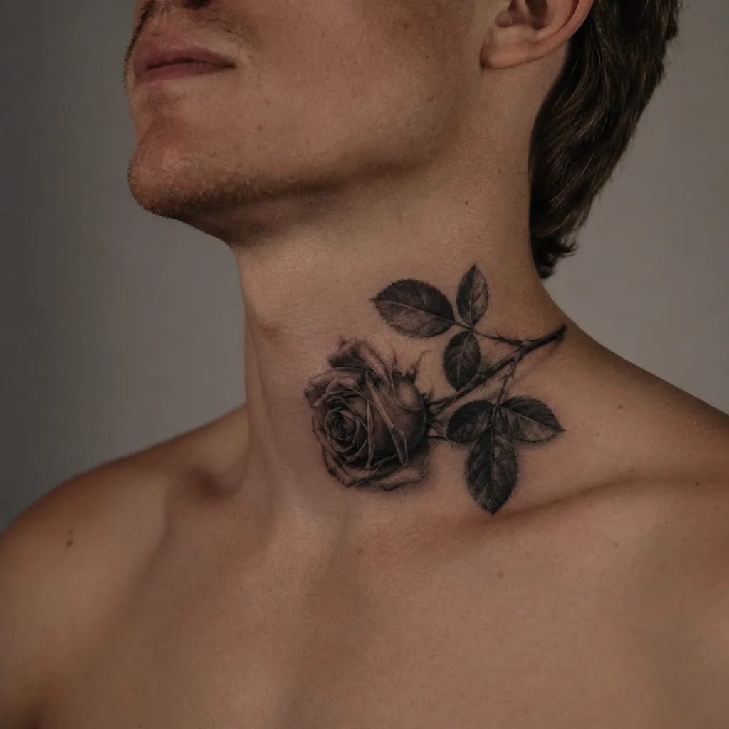 Cou realiste rose
