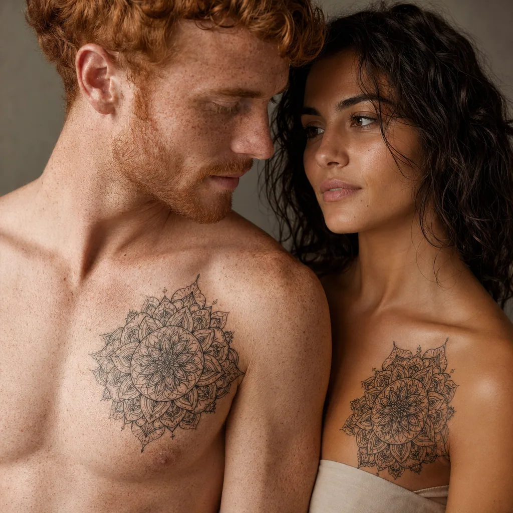 Mandala couple ornemental