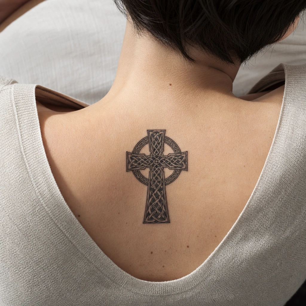 Croix celtique entrelacee