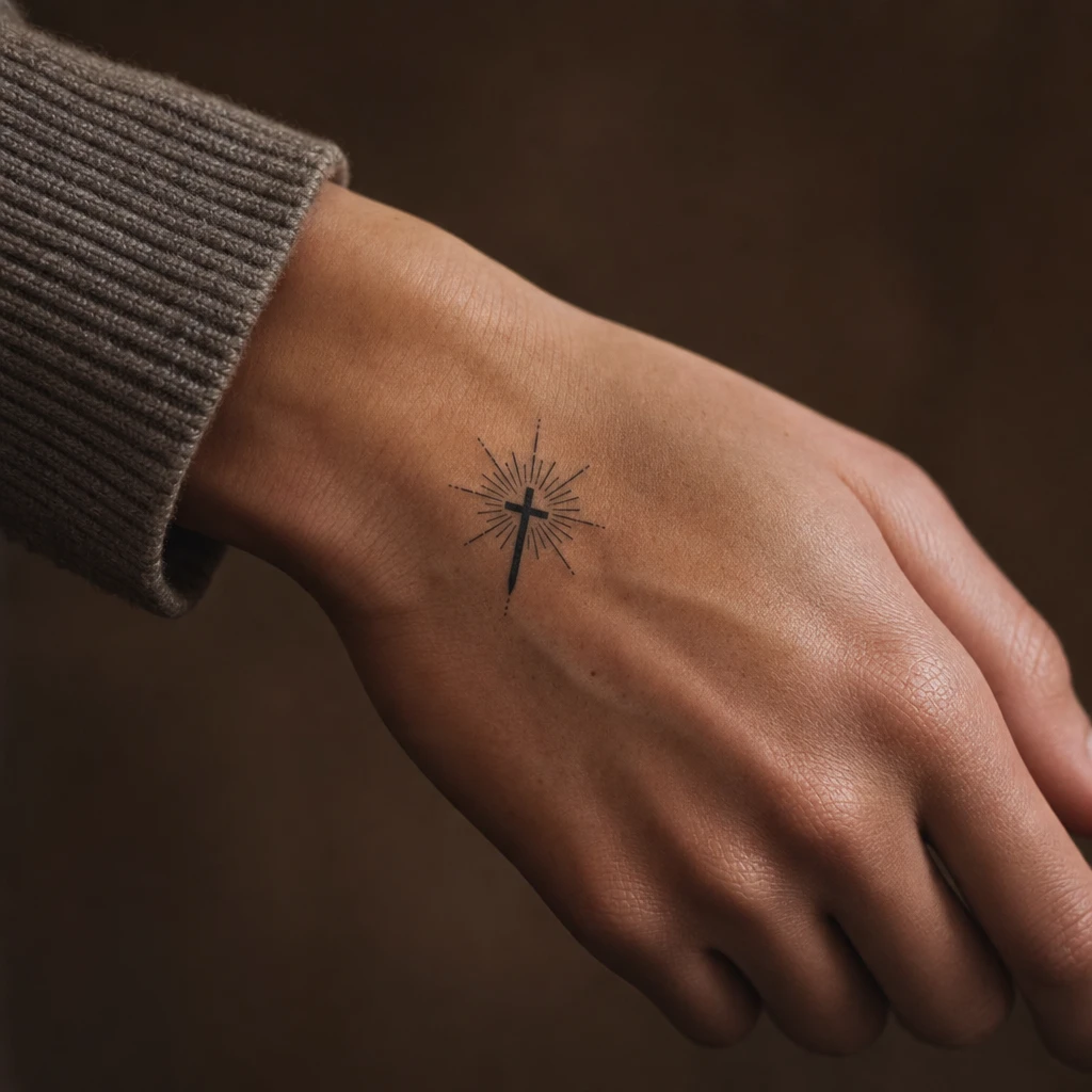 Croix rayons lumineux