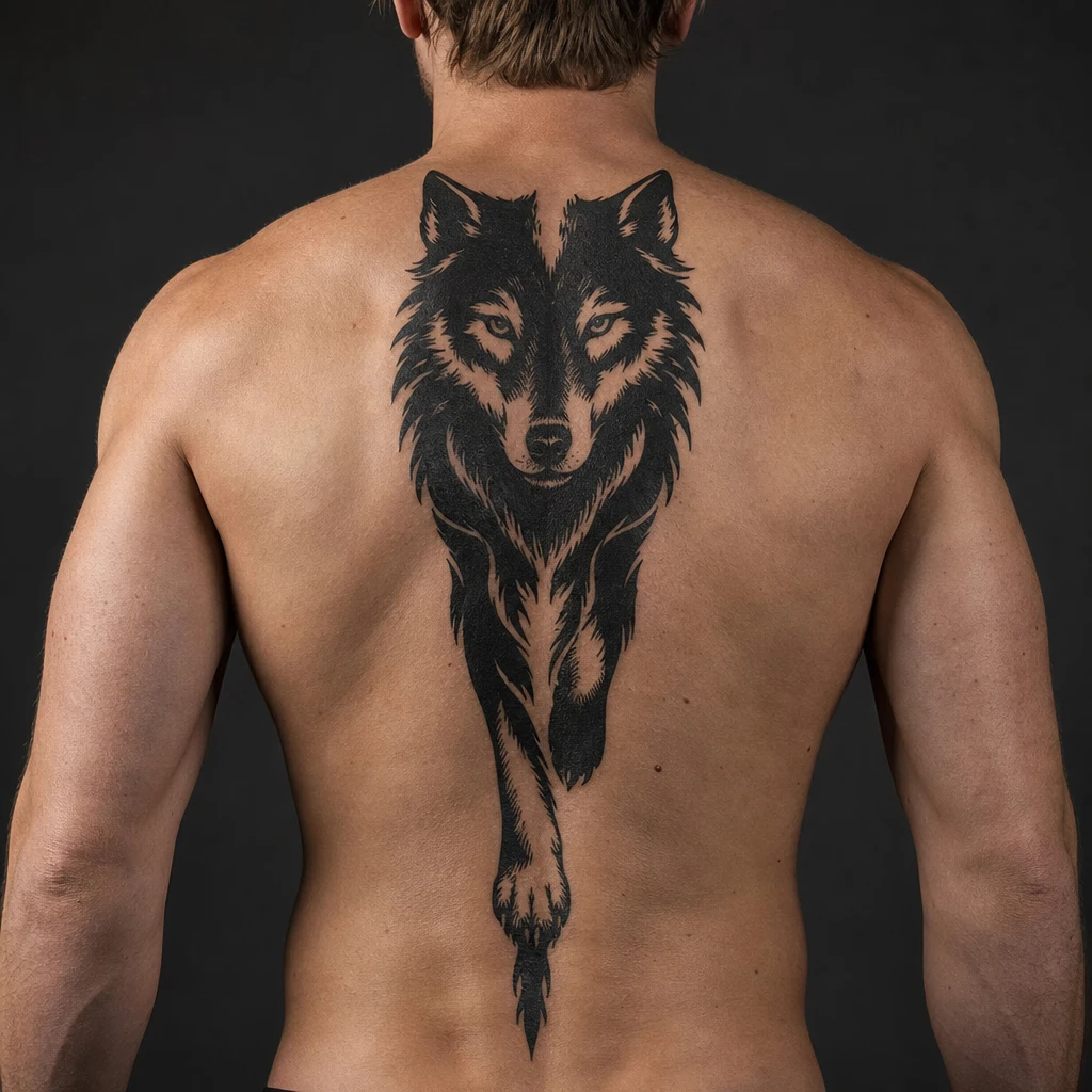 Loup blackwork