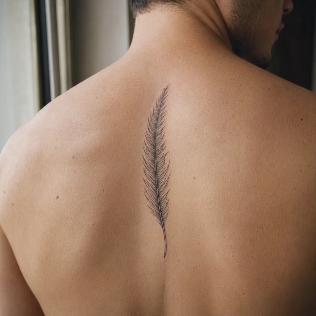 Plume minimaliste verticale