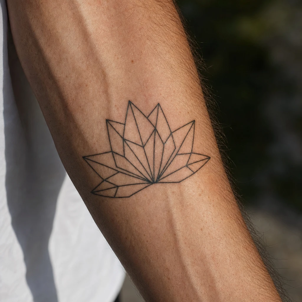 Fleur de Lotus tattoo on real skin