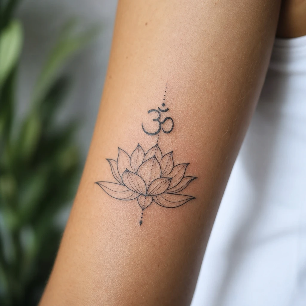 Fleur de Lotus tattoo on real skin