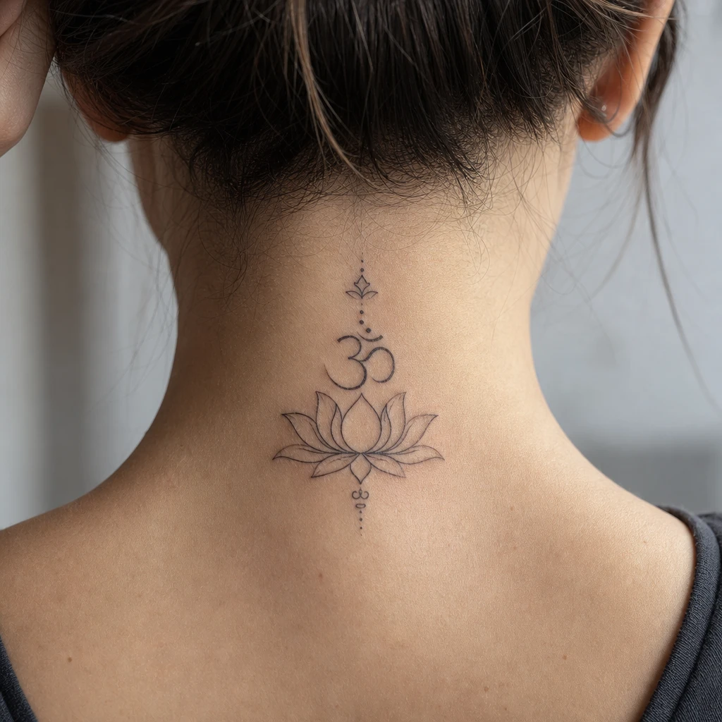 Fleur de Lotus tattoo on real skin