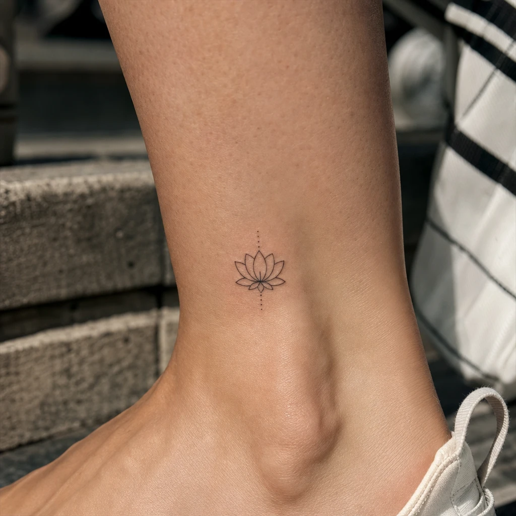 Fleur de Lotus tattoo on real skin