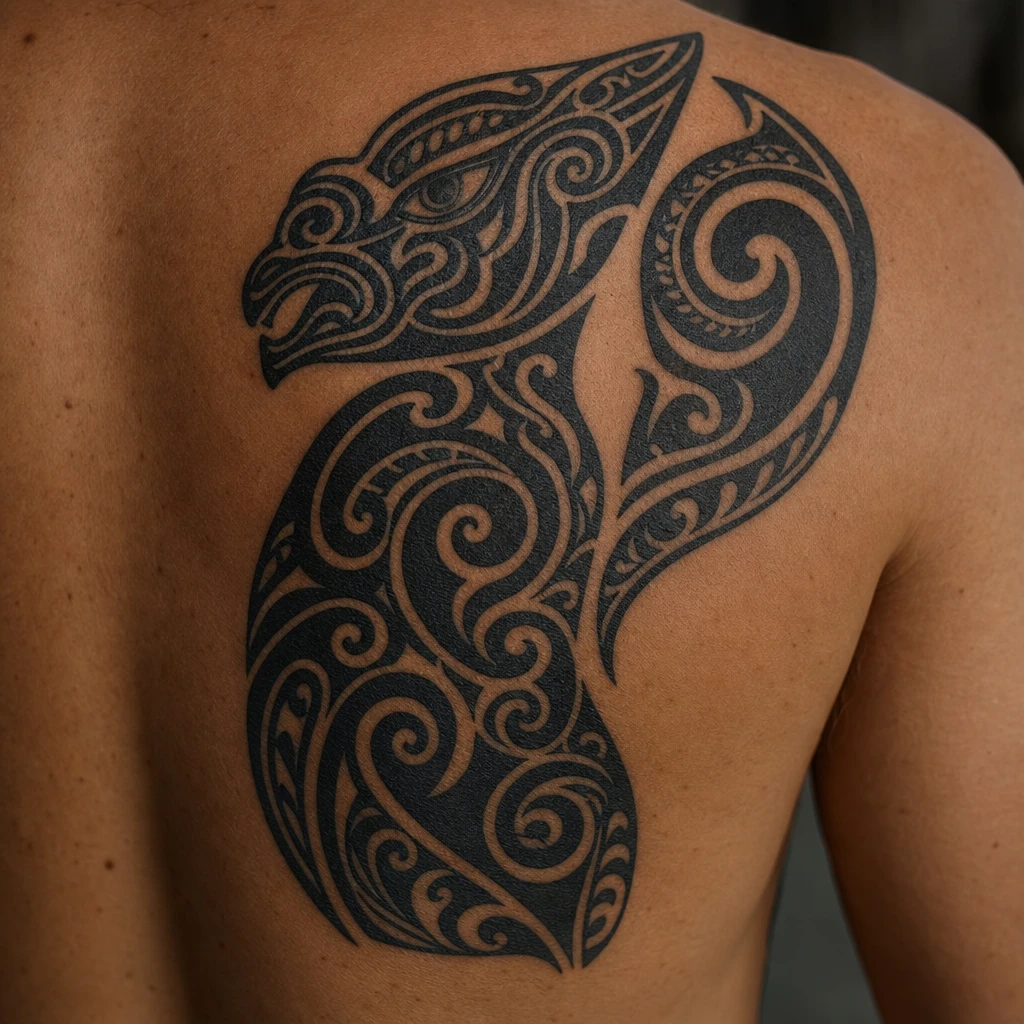Maori tattoo on real skin