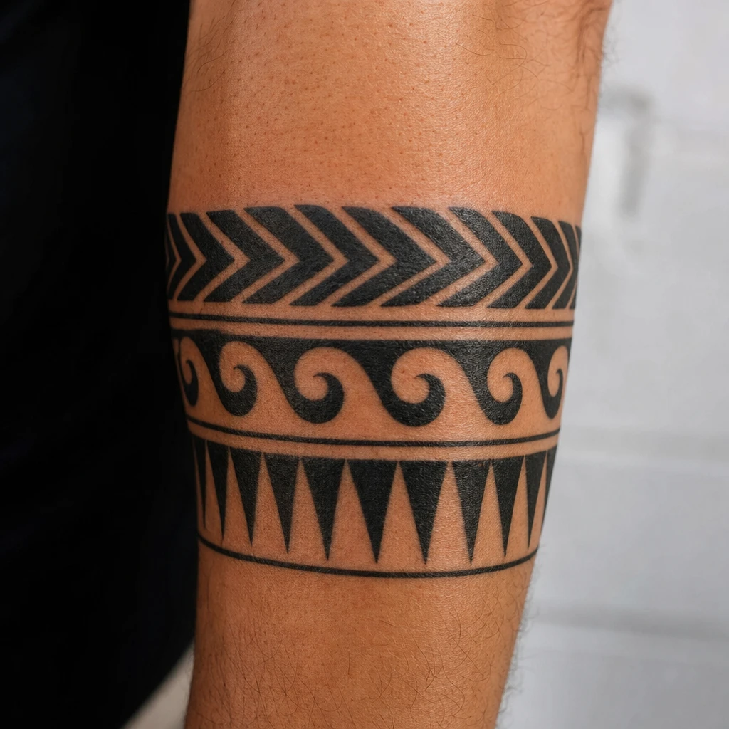 Maori tattoo on real skin