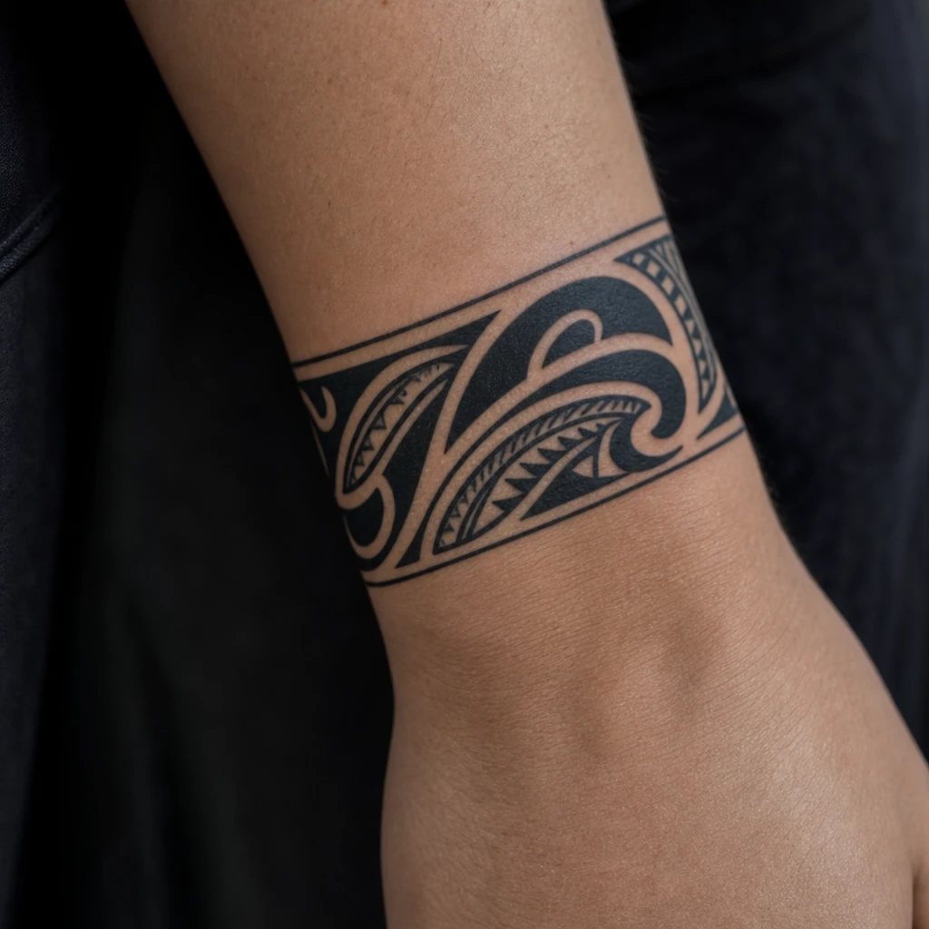 Maori tattoo on real skin