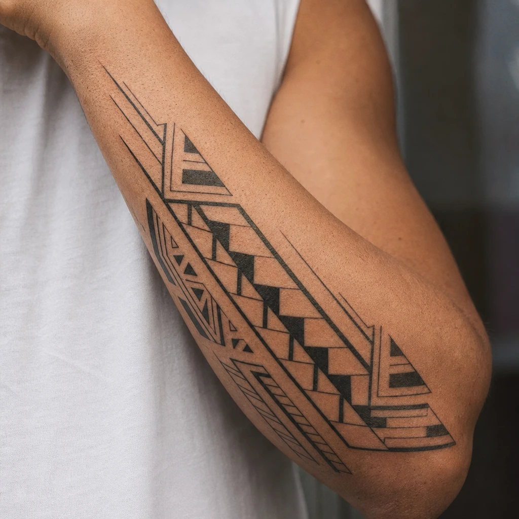 Maori tattoo on real skin