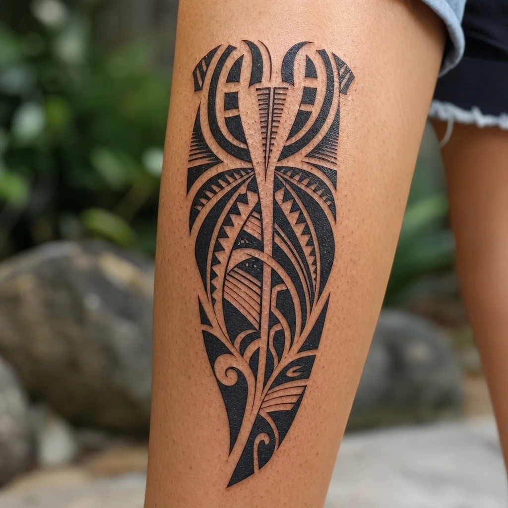 Maori tattoo on real skin