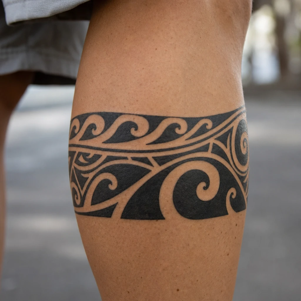 Maori tattoo on real skin