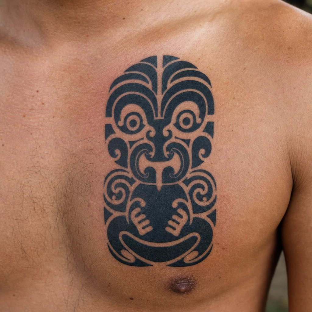 Maori tattoo on real skin