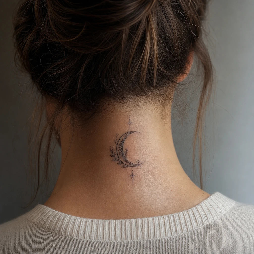 Lune croissante nuque